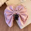 Presilha de Cabelo de Cetim Versátil com Laço Coreana para Mulheres, Presilha Doce para Coque e Rabo de Cavalo, Acessório de Cabelo para Cabelos Finos, Presilha de Tubarão para Penteados