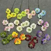 Flores artificiais de clematis de três cabeças estilo europeu, decorações de casamento, arranjos de corredor, expositores de chão, decoração de hotel e casa, flores de seda