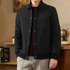 Chaqueta de Plumas para Hombre Otoño e Invierno Cuello Solapa Estilo Ropa de Trabajo Estándar Nacional 90% Plumón de Pato Blanco Cálida Joven Lujo Tendencia Abrigo Resistente al Frío