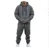 2025 Europeo y Americano Transfronterizo Invierno Nuevo Americano Holgado Sudadera Hombres Casual Deportes Moderno Conjunto