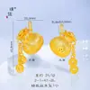 Puzuo Cor Forte que Mantém Ouro Banhado DIY Acessórios Filigrana Oito Tesouros Lótus Dragão e Fênix Moeda Bússola Pingente Novo Estilo Chinês Colar