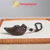 Yiming Xianyuan Escultura Aromática Peça Única de Alça de Bule Madeira Maciça Ornamento Portátil Pingente