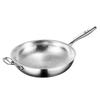Wok de Titanio Alemán, Sartén de Titanio Real, Sin Recubrimiento, Antiadherente, Wok de Titanio con Patrón de Martillo Escama de Pescado, Sartén para Cocinar en Casa, Apto para Inducción
