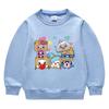 Suéter de cuello redondo de manga larga para niños y niñas, ropa de estilo coreano con dibujos animados de primavera y otoño de 2023, de algodón, para bebés, pequeños y medianos.