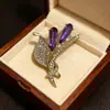 Broche de Alta Calidad para Mujer, Diseño de Nicho, Broche de Tulipan Morado, Pin para Asegurar Ropa, Accesorio