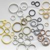 Anel Aberto Colorido Galvanizado a Metal Anel Único Anel de Ferro Plano Pulseira Colar Brincos Anel de Conexão Acessórios para Joias DIY