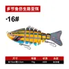 Cebo Artificial para Pesca de Múltiples Secciones, Señuelo Falso de Doble Surco de Largo Alcance, Equipo de Pesca Colorido para Agua Dulce y Mar, Set de Señuelos y Equipo para Pesca