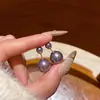 Pendientes de Perla Doble Cara Grandes y Pequeños Elegantes Simples de Gama Alta para Mujer 2025 Nueva Moda Versátiles Elegantes