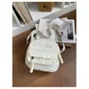 Veludo 2025 Outono/Inverno Nova Bolsa Feminina Simples e Fashion Cor Sólida Bolsa de Ombro Bolsa Transversal Estilo Campus Ins Bolsa Tendência