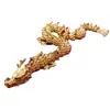 Atividade decoração dragão latão dragão chinês dragão de cinco garras barba artesanato decoração pequeno dragão dourado decoração presente transmissão ao vivo comércio exterior