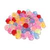 Pulsera de cuentas de rosa de doble cara de acrílico transparente, 100 unidades por paquete, accesorios de cuentas sueltas para niños