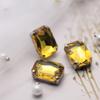 10X14mm Retangular Retangular Colorido Vidro Costurado à Mão Garra Broca DIY Strass Acessórios de Vestuário Decorações de Roupas