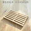 Estante de Almacenamiento de Cocina de Tronco de Madera de Pino Almacenamiento Sencillo Almohadilla Aislante de Calor a Prueba de Humedad Mini Bandeja Alfombrilla para Mascotas Soporte para Plantas