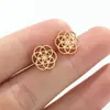 Brincos Minimalistas Europeus e Americanos em Aço Inoxidável com Formato de Coração, Flor, Animal Coelho para Mulheres, Acessórios de Orelha Geométricos Estilosos