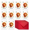 Cartão de Agradecimento Transfronteiriço 1 Peça/Conjunto, Cartão de Mensagem de Texto com Animal Africano de Desenho Animado, Dobrável com Envelope