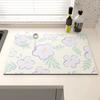 Tapete Creme para Drenagem de Ar Lavável para Mesa, Balcão de Cozinha, Sem Lavagem, Tapete, Mesa de Bar, Absorvente, Descanso de Copo com Isolamento Térmico
