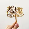 Copyright estilo ins transfronterizo Navidad inserción de tarjeta acrílica inserción de tarjeta para pastel decoración de pastel de Navidad suministros para fiesta