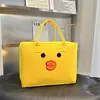 Bolsa de Viagem de Feltro Bolsa de Bagagem Bolsa de Desenho Animado de Feltro Bolsa de Armazenamento de Grande Capacidade Bolsa de Feltro Bolsa de Mão Portátil Versátil
