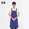 Delantal logo impresión ropa de trabajo algodón puro mujer cocina comercial impermeable a prueba de aceite cintura restaurante hombres