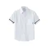 Ventas Directas de Fábrica 2026 Camisas Blancas de Manga Corta para Niños Primavera y Verano Uniformes Escolares Estudiantiles Camisas de Rendimiento de Algodón Puro para Niños Medianos y Grandes