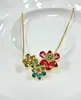 Collar de princesa de cuento de hadas con circonitas de colores de moda europea y americana para mujer, cadena de clavícula de estilo Ins que combina con todo, dulce y elegante.