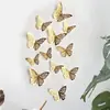 Decoraciones de Pegatinas de Pared de Mariposas de Papel Decoración Tridimensional Hueca 3D para Sala de Estar Cubierta de Agujero de Uña Hogar Autoadhesivas