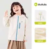 [Compre 2, ganhe 3 yuans de desconto] Jaqueta de Outono Infantil Dudu, Jaqueta com Capuz para Crianças, Roupa de Outono Estilosa para Meninas