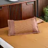 Funda de almohada de esterilla de verano Funda de almohada de seda helada Fresca de verano Funda de almohada de ratán para adultos Funda de almohada de artemisa individual