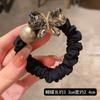 Exquisita Cuerda para la Cabeza de Perla y Diamante Flash de Mariposa Moda Cola de Caballo Cuerda Elegante para el Cabello Ins Alto Valor de Color Anillo para el Cabello de Bolita Intestino Delgado