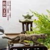 Suporte de Escovas de Latão Leopardo Chinês Enfeites Criativos Retrô Decoração de Mesa de Escritório Artesanato Barraca Utensílios de Cobre