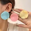 Pendientes Redondos de Acrílico Aguja de Plata Dopamina, Exagerados, Dulces, Simples, Modernos, Versátiles Pendientes de Tachuela para Fiesta, Geométricos