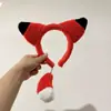 Lindo Dibujo Animado Peluche Zorro Rojo Nick Aro para el Cabello Creativo Divertido Orejas de Zorro Niña Lavar el Cabello Accesorios para el Cabello