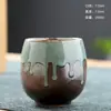 Esmalte de Flujo Cambio de Horno Taza Única Creativa Hecha a Mano Zen Retro Gres Japonés Taza de Té Grande Taza de Maestro Personalizada Venta al por Mayor