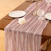 Pronta Entrega Bandeira de Mesa Enrugada Tecido Enrugado Bandeira de Mesa Gaze Roxo Toalha de Mesa Translúcida Toalha de Mesa Queijo Festa de Casamento