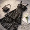 Vestido de tirantes con escote cuadrado, ceñido a la cintura, adelgazante, diseño irregular, estampado floral, nueva moda para el verano 2026