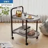 Carrito de Mesa de Centro Móvil, Mini Mesa para Sofá de Sala de Estar, Mesa con Ruedas y Estante de Almacenamiento para el Hogar, Carrito de Comedor Nórdico