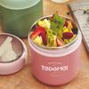Tiktok Daifa taza para desayuno de acero inoxidable 304 taza para sopa aislada estilo japonés con tapa cuchara sellada taza para leche de soya olla para sopa aislada