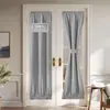 Cortina de porta em linho estilo francês para comércio exterior da Amazon, proteção solar para janelas e portas pequenas, cortinas prontas para quarto e sala de estar, atacado