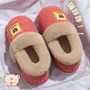Chinelos de Algodão à Prova de Vento Desenho Animado Feminino 2026 Novo Outono Inverno Internos Casa Antiderrapante Pelúcia Quente Sapatos de Algodão para Mulheres
