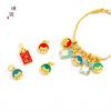 Colgante antiguo vietnamita de oro de larga data, collar de gato de dibujos animados, pulsera Nafu, pulsera con cuentas