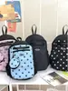 Mochila de lunares estilo coreano, bolsa ligera casual para exteriores y senderismo, bolsa versátil de nicho para laptop, mochila para estudiantes universitarios y de preparatoria