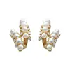 Pendientes Franceses Retro de Perla y Circonita, Lujo Accesible, Diseño de Nicho, Pendientes de Alta Gama para Mujer, Pendientes de Nuevo Estilo 2026