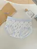 Pantaletas de mujer con estampado de osos azules frescos con cintura suave acanalada, cómodas y transpirables, ropa interior de mujer sin costuras de tiro medio