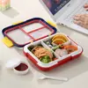 Lancheira de aço inoxidável 304 com três compartimentos, amigável para estudantes, simples, com alça, perfeita para funcionários de escritório embalarem o almoço para a cantina