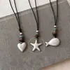Collar Colgante Estrella de Mar Plateada Estilo Coreano para Mujer Cadena Versátil de Suéter Nicho Collar Largo Joyería Nuevo Estilo 2026
