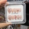 Qiaoyi en stock, tarjeta para uñas, tarjeta de papel rosa, tarjeta de exhibición de trabajo hecha a mano, instrucciones fotográficas, tarjeta de empaquetado