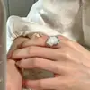 Anillo Minimalista con Forma de Corazón Irregular tipo Concha, Anillo Ajustable de Moda Personalizado, Set de Joyería para Mujer con Forma de Anillo Estilo Europeo y Americano