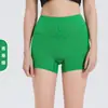 Shorts de Yoga Apertados Europeus e Americanos Cintura Alta Feminino Calças Fitness Abdominais Apertadas Bumbum de Pêssego Levanta Bumbum Calças de Corrida Esportivas de Três Pontos