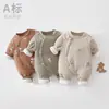 Ropa para salir de algodón puro para bebé Otoño e Invierno Categoría sin huesos a Recién nacido Mameluco de manga larga Mamelucos Mameluco