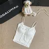 Nueva Camisola con Lazo para Mujer Ropa Exterior de Solapa Dulce y Picante Sin Mangas Sexy Ajustada Top Base